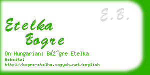 etelka bogre business card